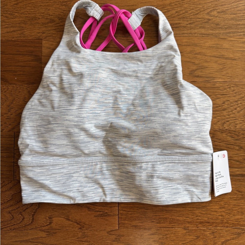 lululemon athletica Gray and Pink Sports Bra